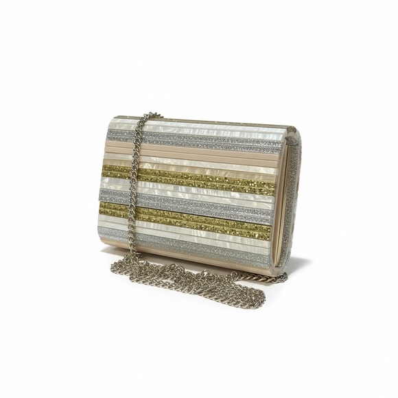 Kurt Geiger London Party Eagle Clutch - Gold, Silver, Champagne, and Pearl - Picture 2 of 16